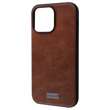 Чехол SULADA Leather Case для iPhone 14 Plus Brown - ash-mobile.com.ua - фото 1