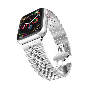 Ремінець Steel Band 5 Beats для Apple Watch 38mm | 40mm | 41mm Silver - ash-mobile.com.ua - фото 1