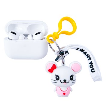 Чохол Cute Charm для AirPods PRO Mouse White - ash-mobile.com.ua - фото 1