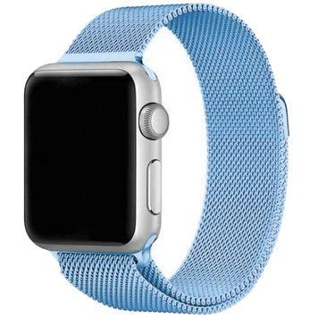 Ремінець Milanese Loop для Apple Watch 38mm | 40mm | 41mm | 42mm (10 | 11 series) Neon Blue - ash-mobile.com.ua - фото 1