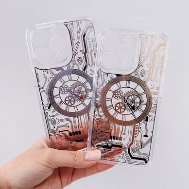 Чохол прозорий Mechanical Watches Case with MagSafe для iPhone 14 Plus Silver - ash-mobile.com.ua - фото 3
