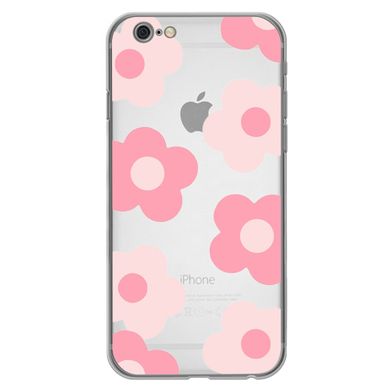 Чохол прозорий Print Flower Color для iPhone 6 Plus | 6s Plus Pink - ash-mobile.com.ua - фото 1