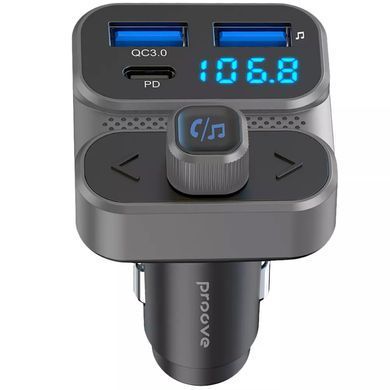 Автомобільний ЗП Proove FM Launcher Luxor SE 36W (PD+QC3.0) Type-C+USB Gray - ash-mobile.com.ua - фото 2