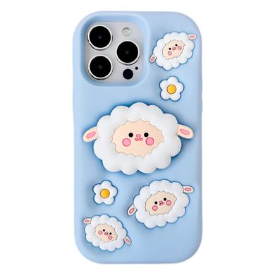 Чехол 3D Sheep Case для iPhone 15 PRO MAX Blue - ash-mobile.com.ua - фото 1