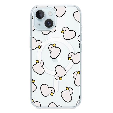 Чохол прозорий Print Duck with MagSafe для iPhone 13 White