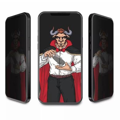 Защитное стекло антишпион PRIVACY Glass OX Warrior для iPhone 15 Black - ash-mobile.com.ua - фото 2