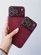 Чохол AITO PU-Leather Leopard Case для iPhone 17 PRO Burgundy