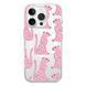 Чохол прозорий Print Meow with MagSafe для iPhone 17 PRO MAX Leopard Pink
