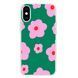 Чохол прозорий Print Flower Color with MagSafe для iPhone XS MAX Flower Green