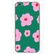 Чохол прозорий Print Flower Color для iPhone 6 Plus | 6s Plus Flower Green - ash-mobile.com.ua - фото 1