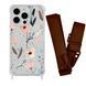 Чохол прозорий з ремінцем Print Flower для iPhone X | XS Floral Dream/Brown