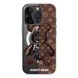 Чехол прозрачный Print Robot Bear with MagSafe для iPhone 16 PRO Brown