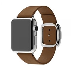 Ремінець Modern Buckle Leather для Apple Watch 42/44/45/49 mm Brown/Silver купити