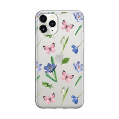 Чохол прозорий Print Butterfly для iPhone 11 PRO Pink купити