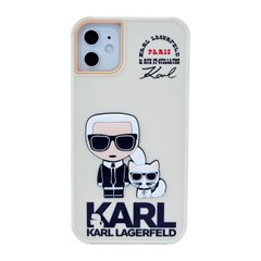 Чехол Karl Lagerfeld Paris Silicone Case для iPhone 11 Karl and Cat Biege купить