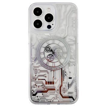 Чохол прозорий Mechanical Watches Case with MagSafe для iPhone 14 Plus Silver - ash-mobile.com.ua - фото 1