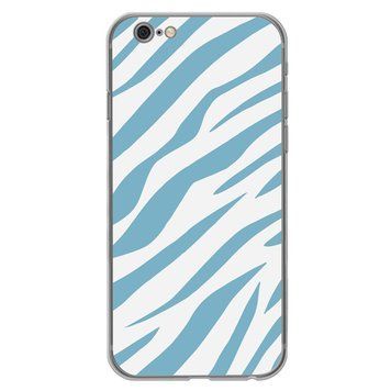 Чохол прозорий Print Animal Blue для iPhone 6 Plus | 6s Plus Zebra - ash-mobile.com.ua - фото 1
