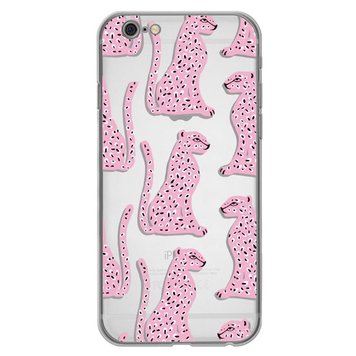 Чохол прозорий Print Meow для iPhone 6 Plus | 6s Plus Leopard Pink - ash-mobile.com.ua - фото 1