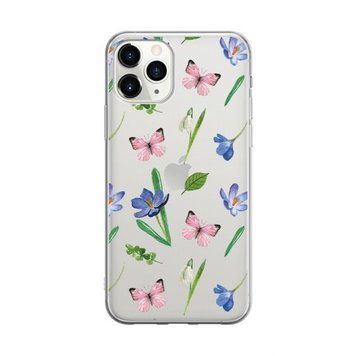 Чохол прозорий Print Butterfly для iPhone 11 PRO Pink - ash-mobile.com.ua - фото 1
