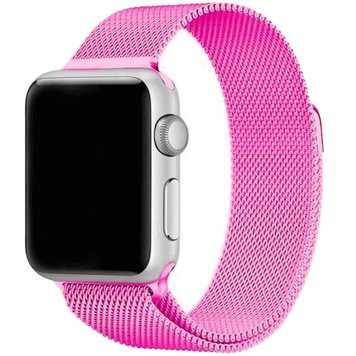 Ремешок Milanese Loop для Apple Watch 38mm | 40mm | 41mm Neon Pink - ash-mobile.com.ua - фото 1