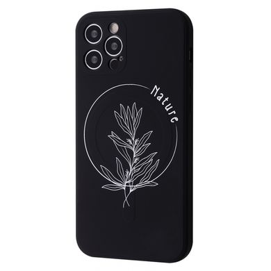 Чохол WAVE Minimal Art Case with MagSafe для iPhone 13 PRO Black/Flower