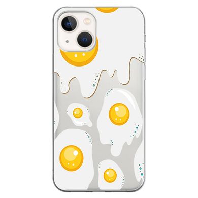 Чехол прозрачный Print FOOD для iPhone 13 MINI Eggs
