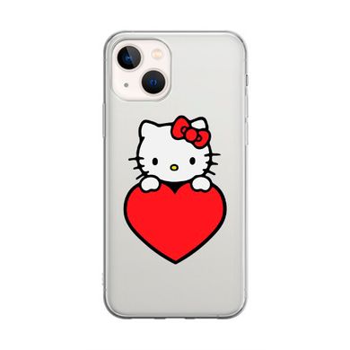 Чехол прозрачный Print Hello Kitty для iPhone 13 Love - ash-mobile.com.ua - фото 1