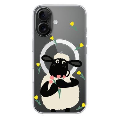 Чохол прозорий Print Happy Nice with MagSafe для iPhone 17 Sheep