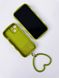 Чохол Хвилястий з тримачем серцем для iPhone 12 Green