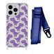 Чохол прозорий з ремінцем Print Dinosaur для iPhone 15 PRO MAX Dinosaur/Midnight Blue