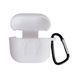 Чохол силіконовий LOGO з карабіном для AirPods 4 White - ash-mobile.com.ua - фото 1