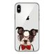 Чохол прозорий Print Dogs для iPhone X | XS Glasses Bulldog Red купити