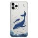 Чохол прозорий Print Animal Blue для iPhone 14 PRO Whale
