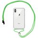 Чохол Crossbody Transparent на шнурку для iPhone XS MAX Lime Green купити