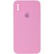 Чохол Silicone Case FULL+Camera Square для iPhone X | XS Light pink купити