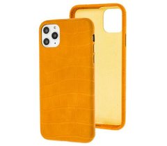 Чохол Leather Crocodile Сase для iPhone 11 PRO Orange купити