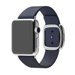 Ремешок Modern Buckle Leather для Apple Watch 42/44/45/49 mm Midnight Blue/Silver купить
