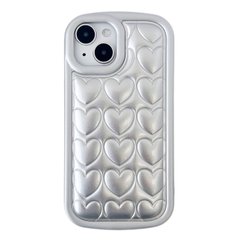 Чехол 3D Love Case для iPhone 14 Silver