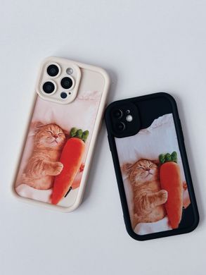 Чехол Wilkins Case для iPhone 15 PRO Carrot cat Black - ash-mobile.com.ua - фото 3