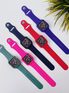 Ремінець Silicone Full Band для Apple Watch 44 mm Electrik Pink