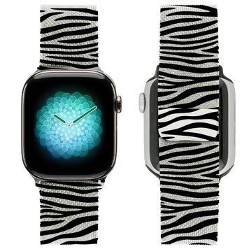 Ремінець Milanese Loop для Apple Watch 38mm | 40mm | 41mm | 42mm (10 | 11 series) Zebra - ash-mobile.com.ua - фото 1