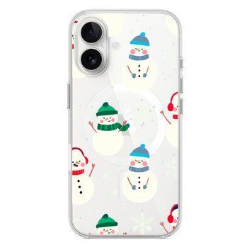 Чохол прозорий Print NEW YEAR with MagSafe для iPhone 17 Air Snowmen