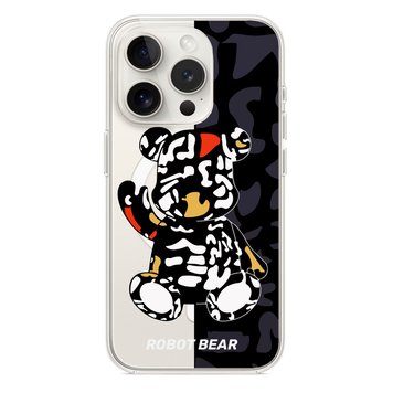 Чохол прозорий Print Robot Bear with MagSafe для iPhone 11 PRO MAX Black - ash-mobile.com.ua - фото 1