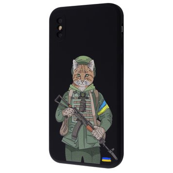 Чехол WAVE Ukraine Edition Case для iPhone XS MAX Military cat Black - ash-mobile.com.ua - фото 1