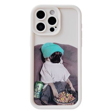 Чехол Wilkins Case для iPhone 15 PRO Pug Biege - ash-mobile.com.ua - фото 1