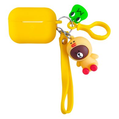 Чехол Cute Charm для AirPods PRO Bear/Duck Yellow