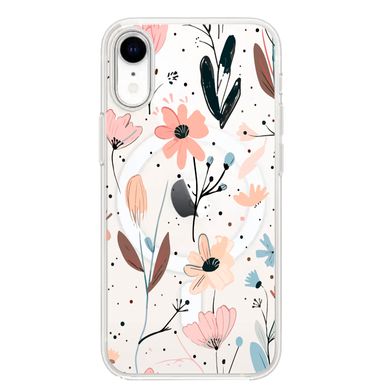 Чохол прозорий Print Flower with MagSafe для iPhone XR Floral Dream - ash-mobile.com.ua - фото 1