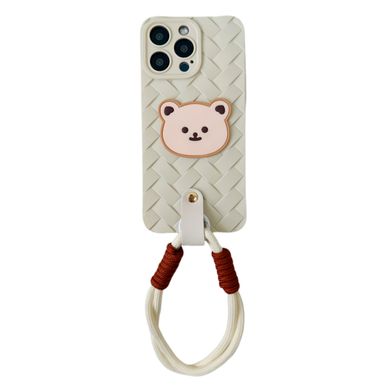 Чохол Weaving Bear Case для iPhone 15 PRO MAX Antique White