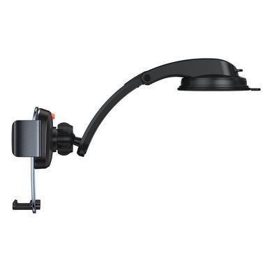 Автодержатель Baseus Easy Control Clamp Pyste Type + Air Outlet set Black - ash-mobile.com.ua - фото 3