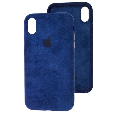 Чохол Alcantara Full для iPhone XS MAX Midnight Blue - ash-mobile.com.ua - фото 3